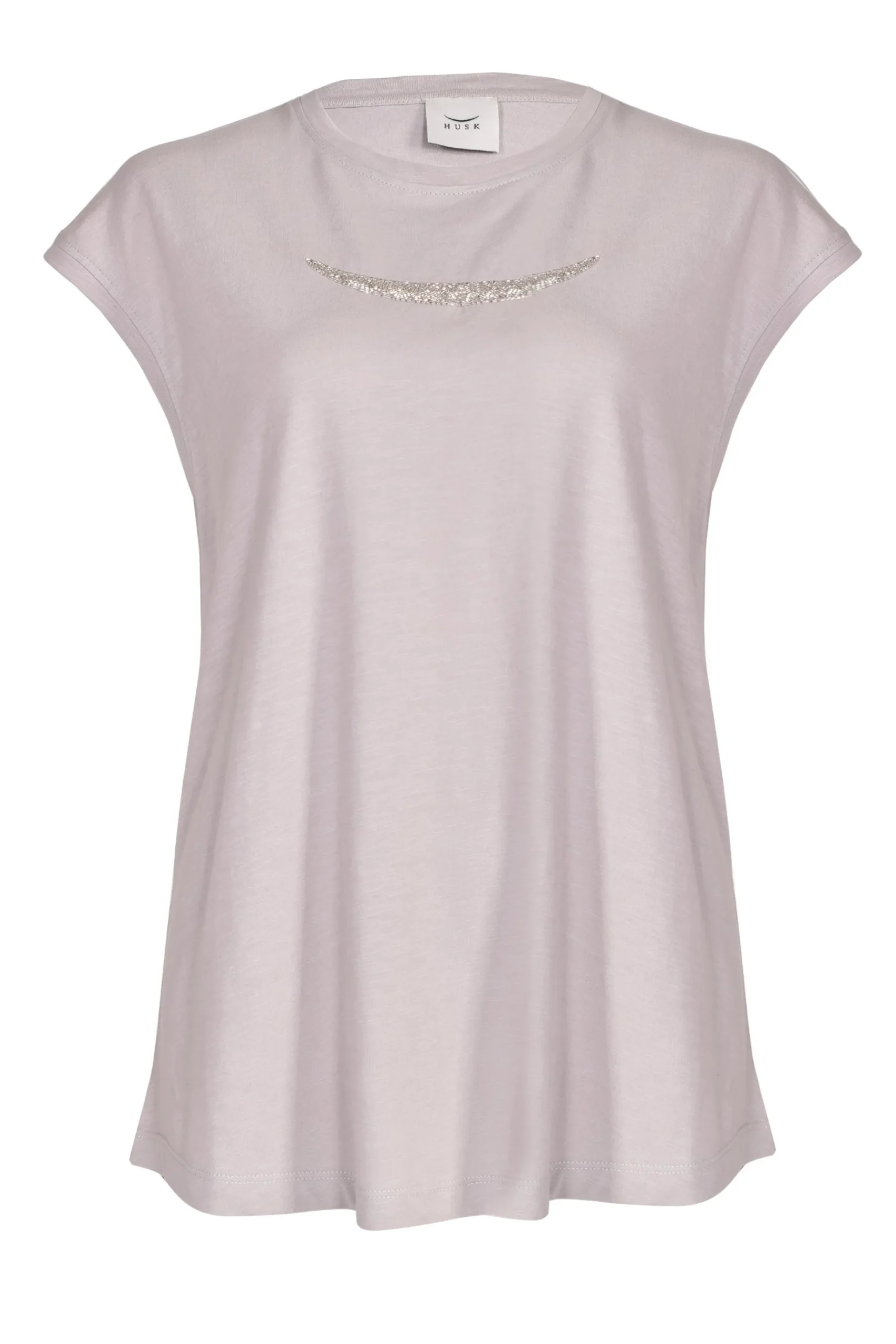 Tops-HUSK Beaded Tee - Putty