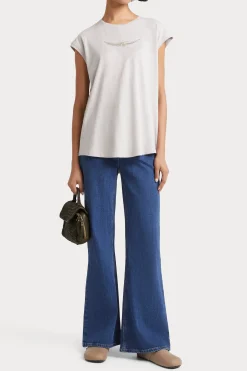 Tops-HUSK Beaded Tee - Putty