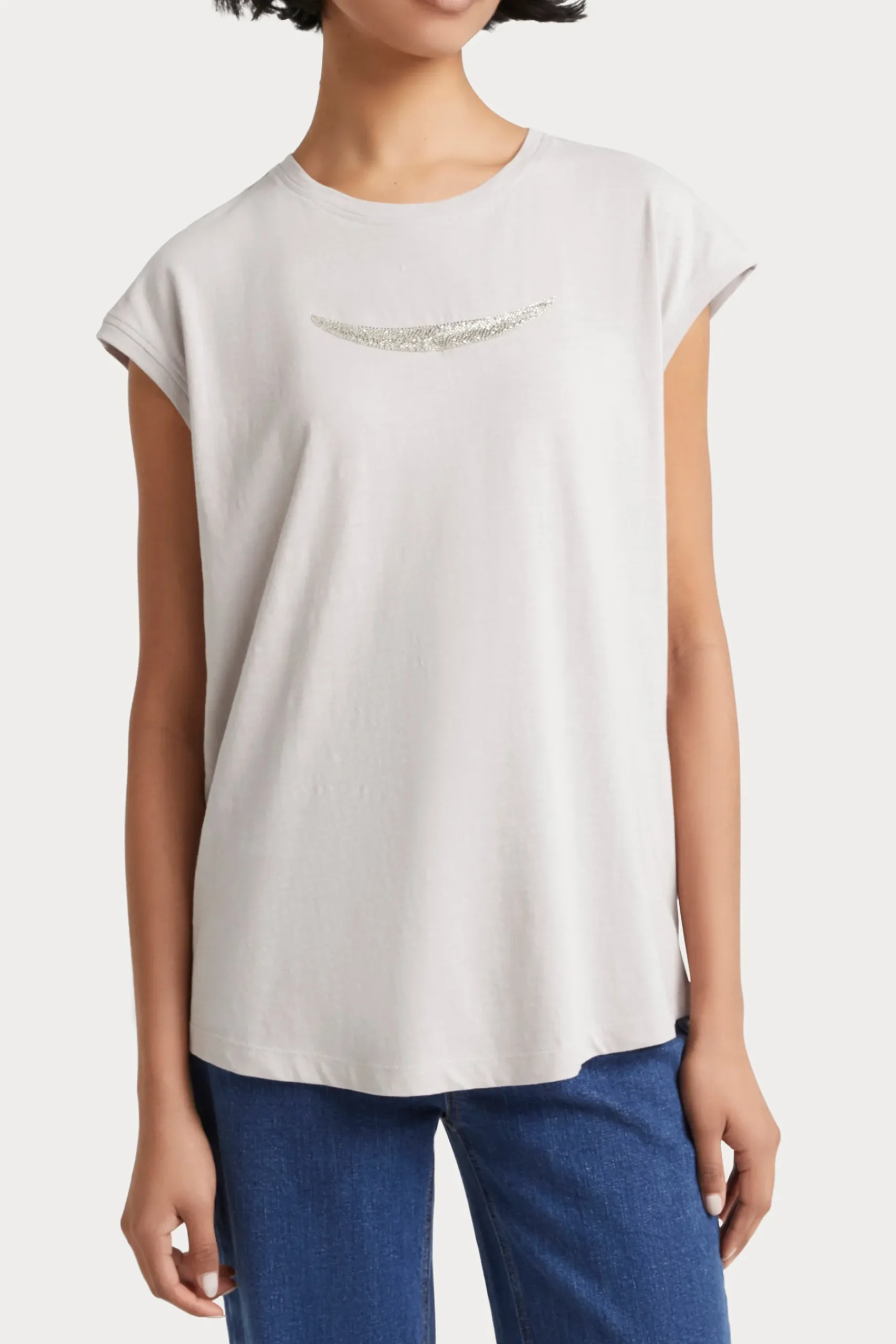 Tops-HUSK Beaded Tee - Putty