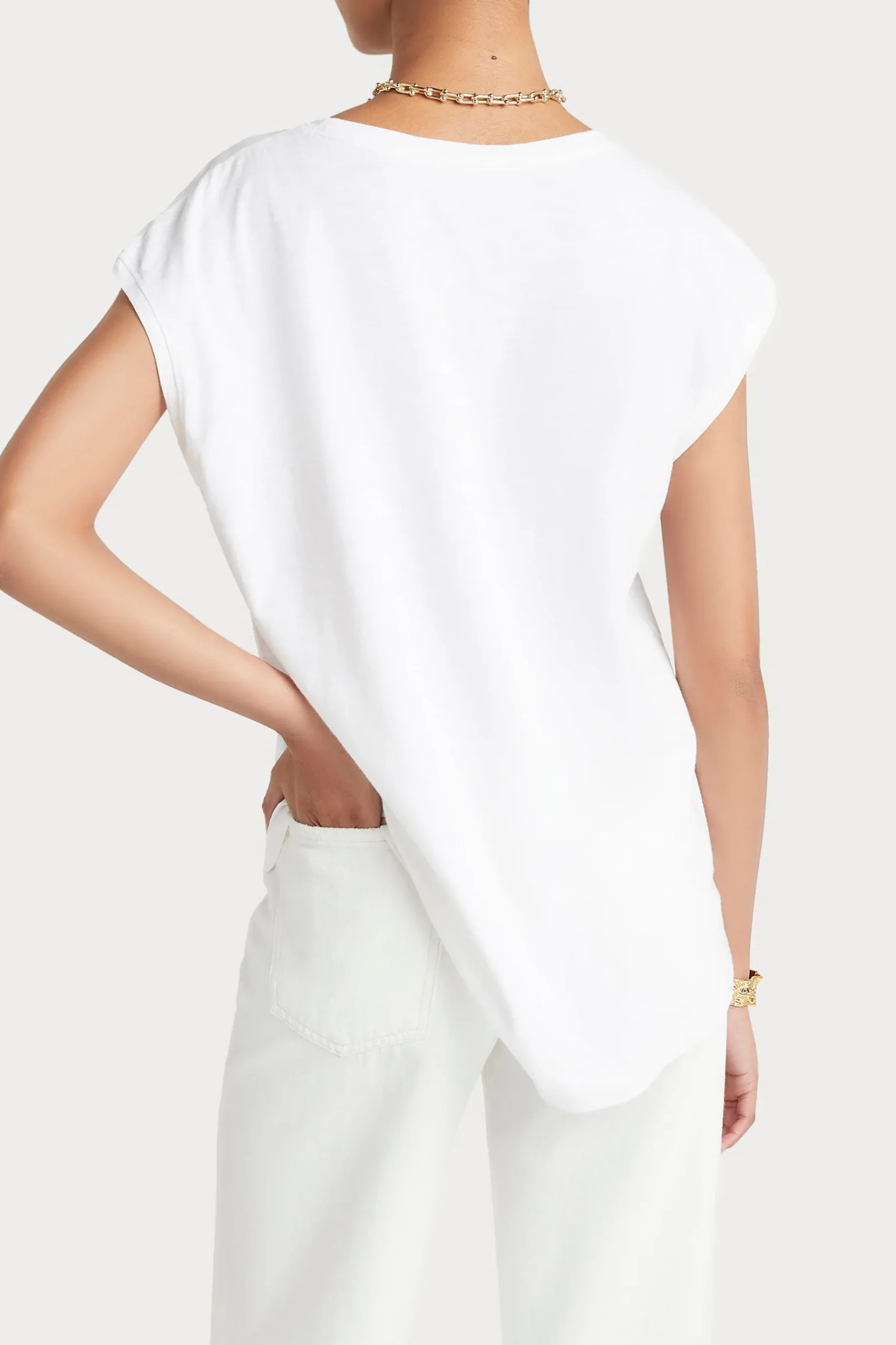 Tops-HUSK BEADED TEE - White
