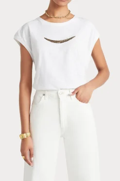 Tees & Tanks-HUSK BEADED TEE - White