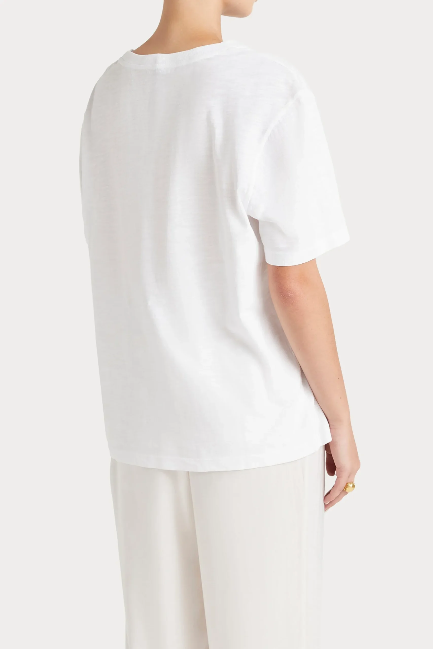 Tops-HUSK BEADED TSHIRT - White