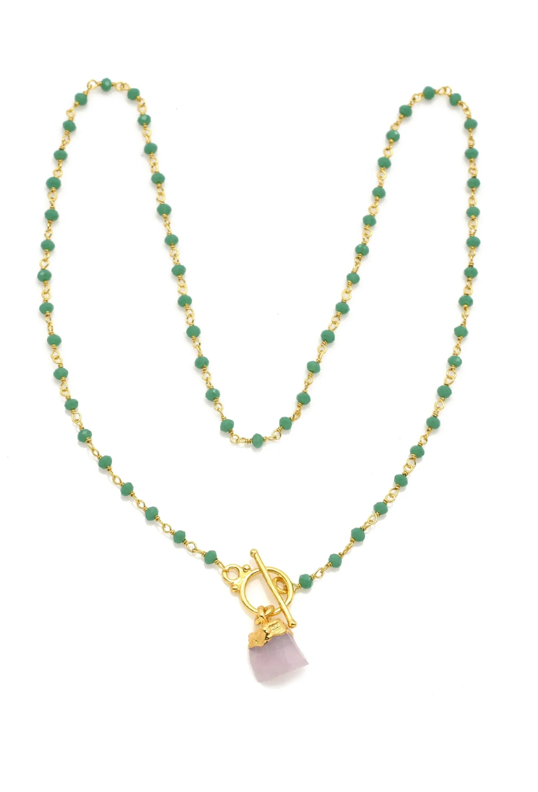 Necklaces-HUSK Bridge Necklace - Aqua