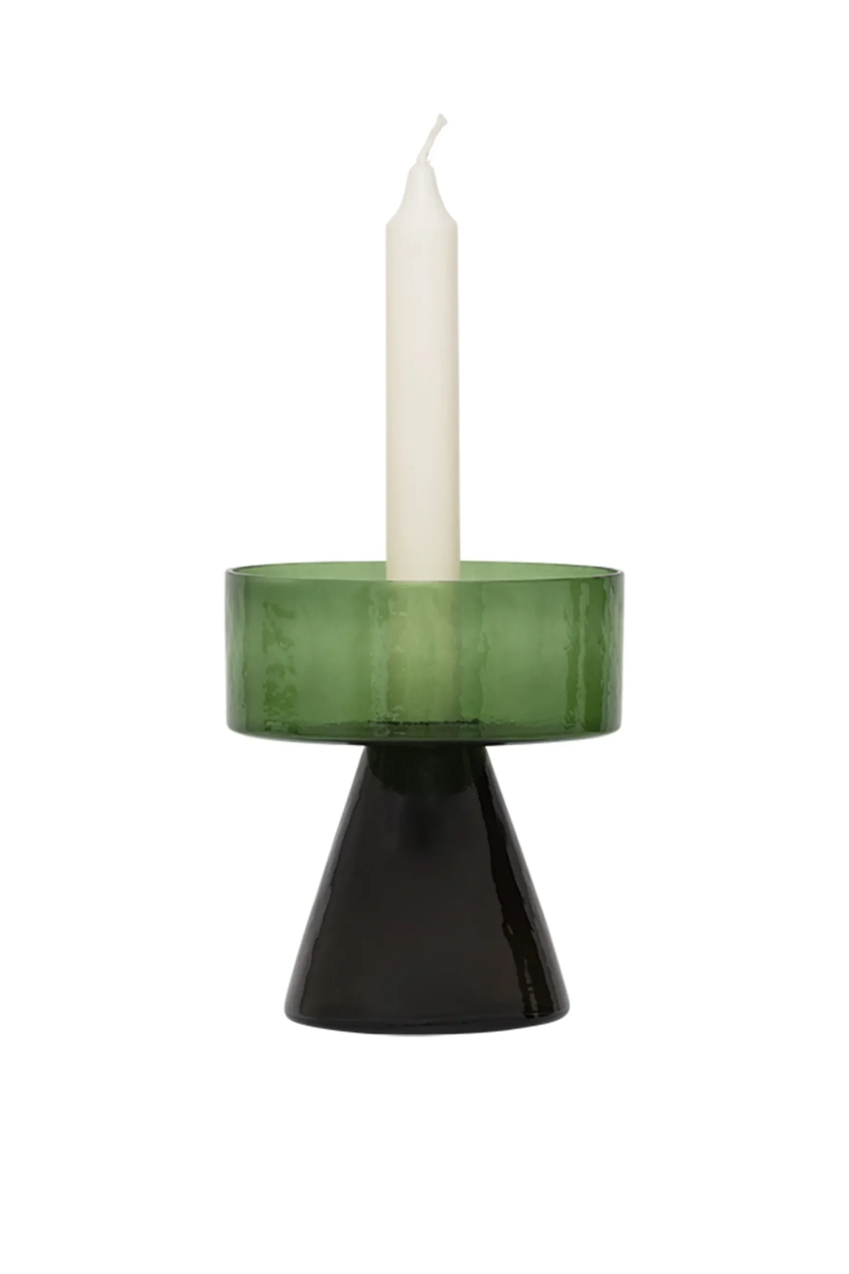 Candle Holders-HUSK Candle Holder - Green