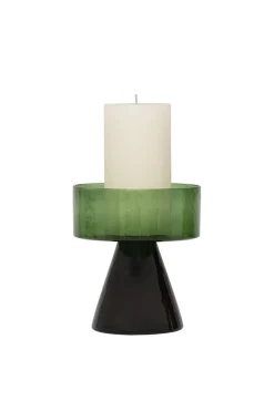 Candle Holders-HUSK Candle Holder - Green