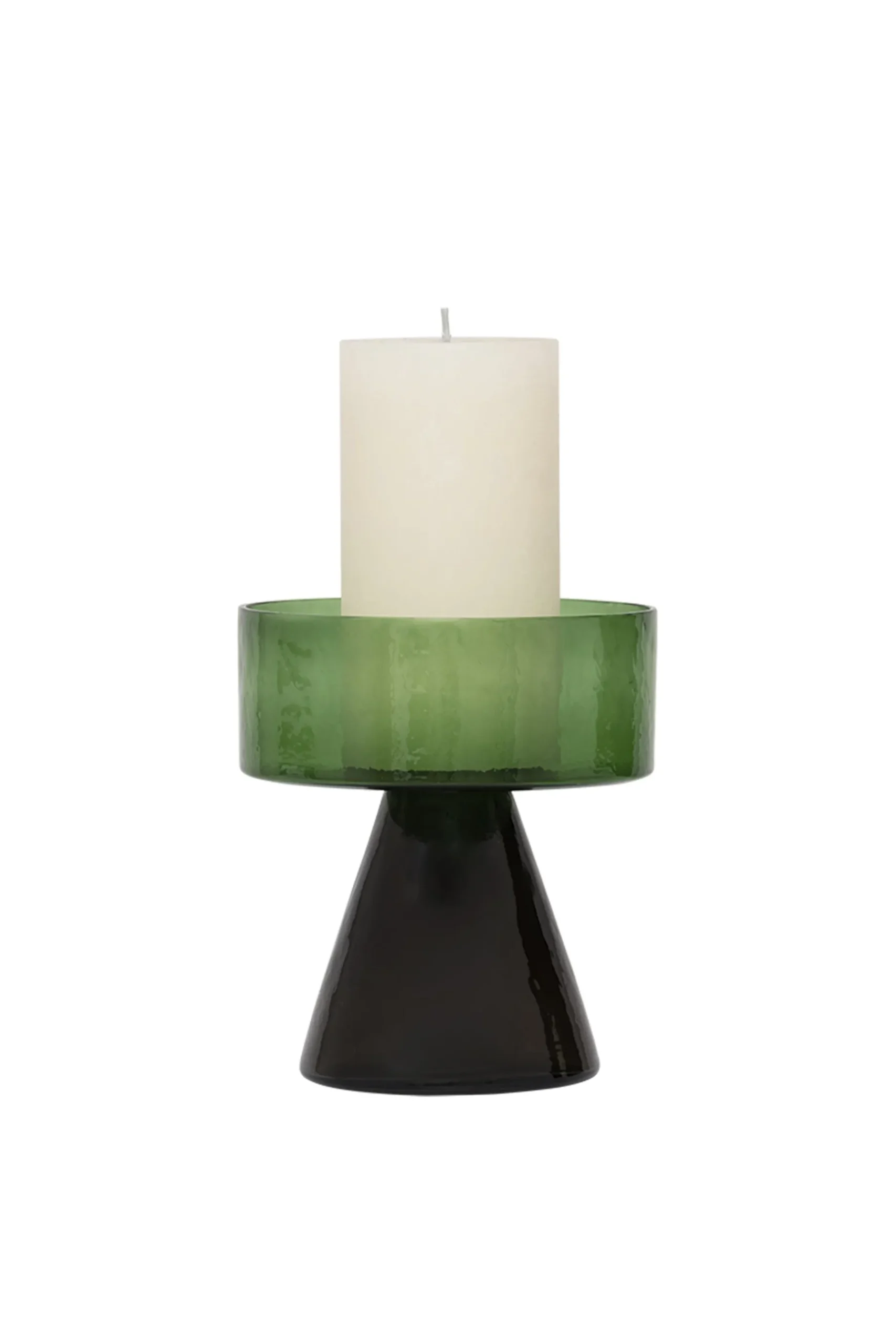 Candle Holders-HUSK Candle Holder - Green