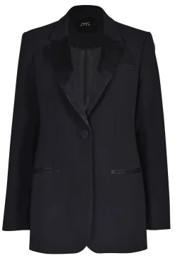 Jackets & Coats-HUSK CECILIA BLAZER - Black