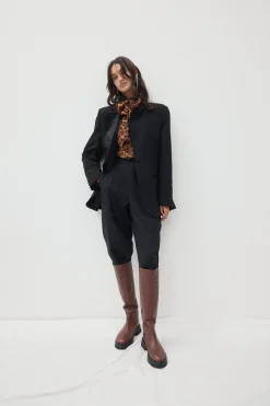 Jackets & Coats-HUSK CECILIA BLAZER - Black