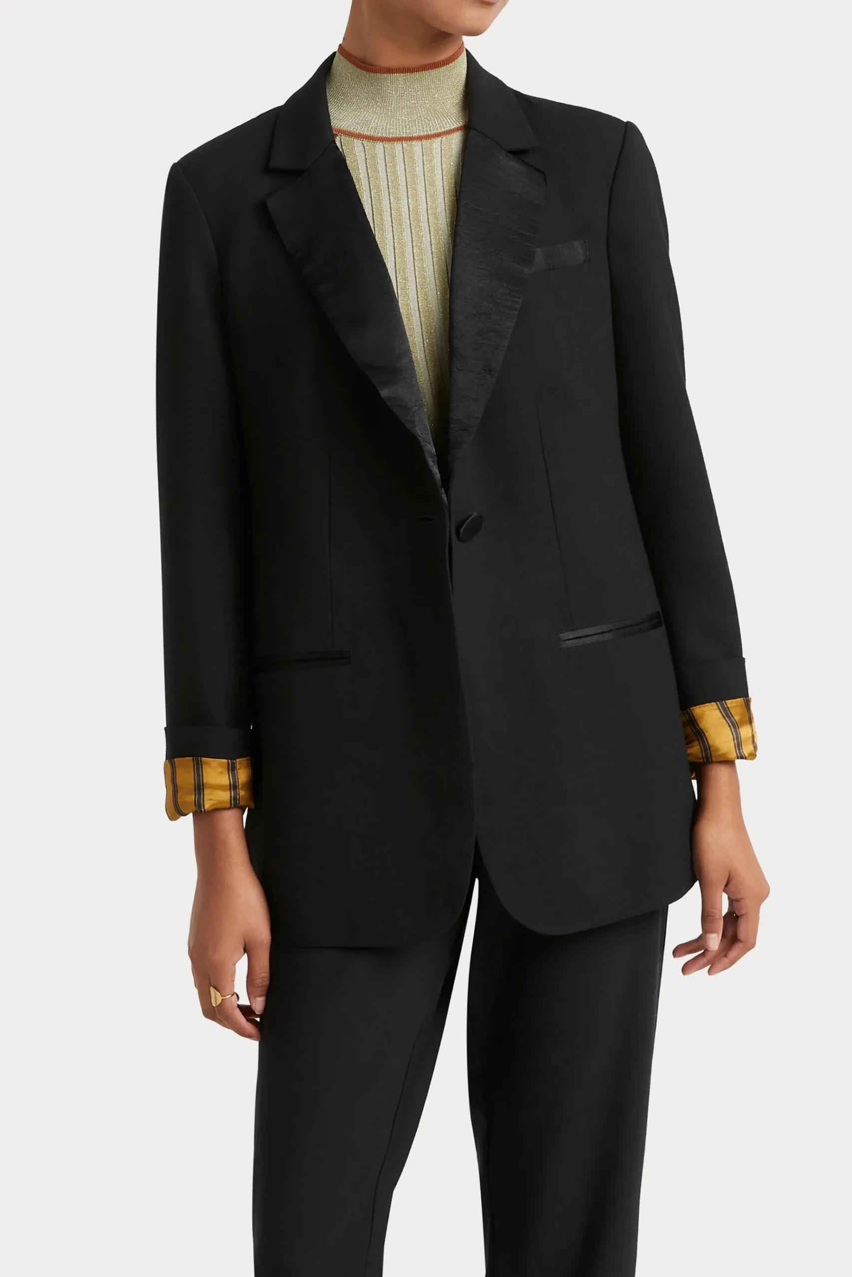 Jackets & Coats-HUSK CECILIA BLAZER - Black