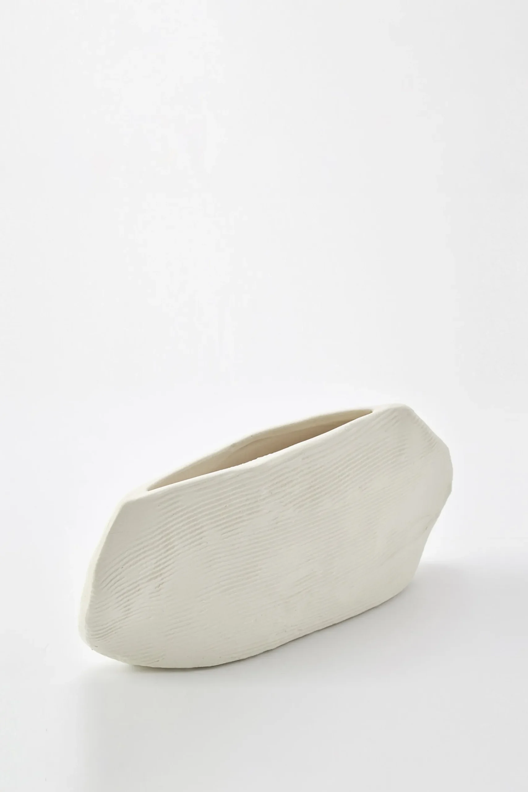 Vases & Planters-HUSK Chalk Low - Ivory