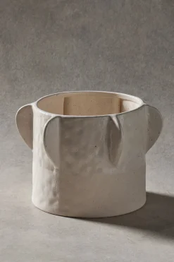 Vases & Planters-HUSK Clementine Pot - White