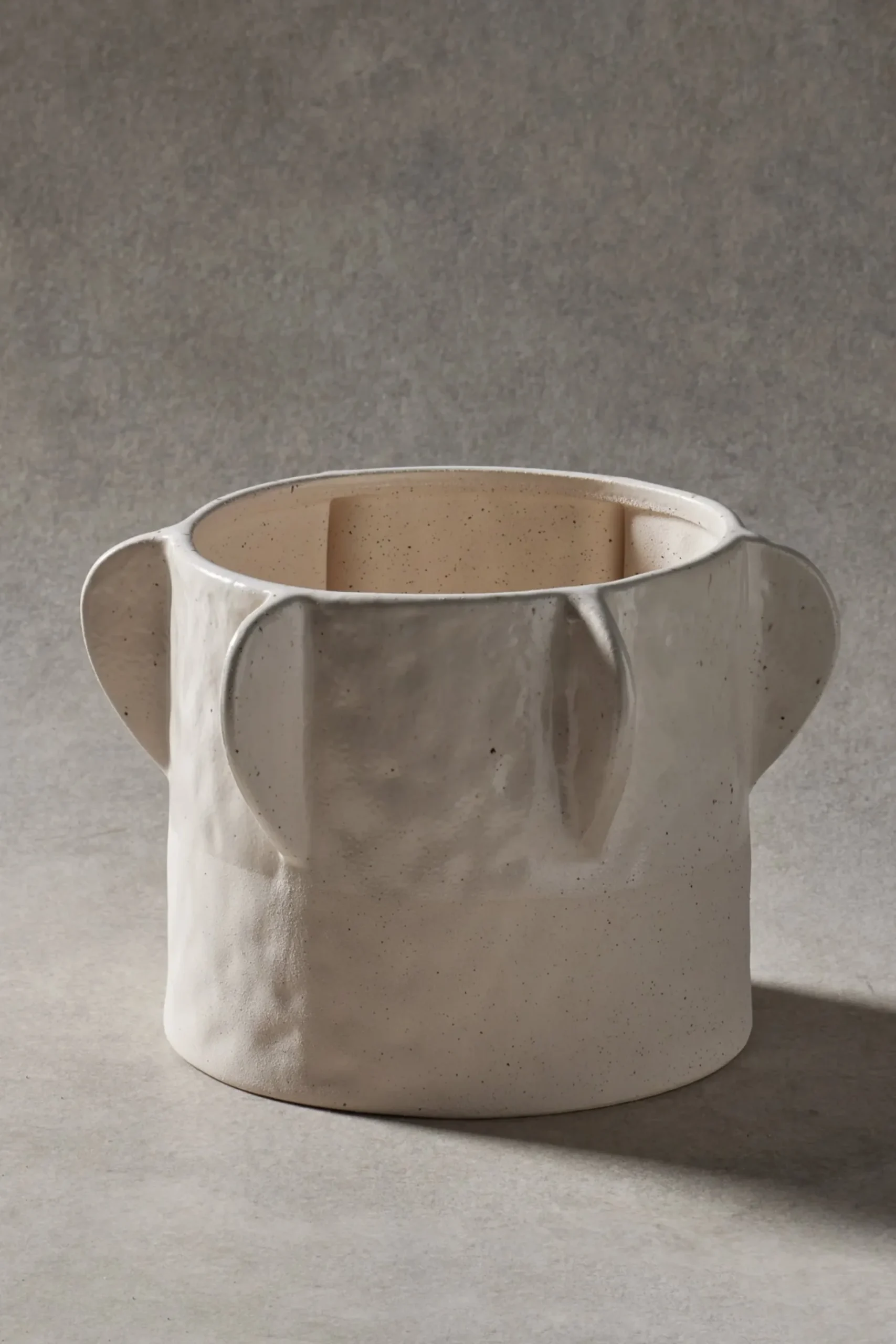 Vases & Planters-HUSK Clementine Pot - White