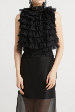 Tops-HUSK Dahlia top - Black