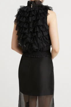 Tops-HUSK Dahlia top - Black
