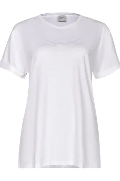 Tops-HUSK Embroidered Tee - White