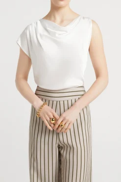 Tops-HUSK Emilie top - Oyster