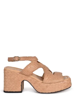 Shoes-HUSK FLEUR PLATFORM - Nude