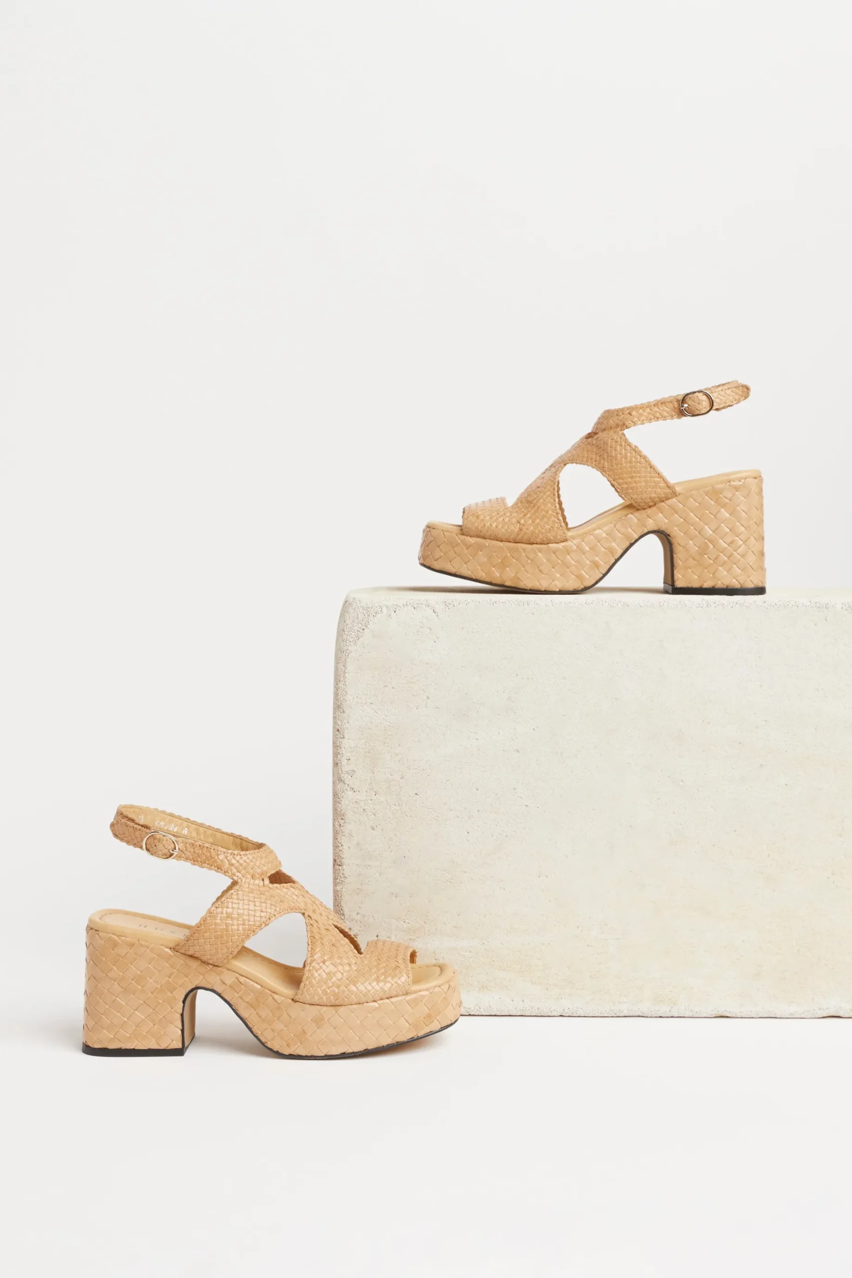 Shoes-HUSK FLEUR PLATFORM - Nude