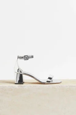 Shoes-HUSK GRACE SANDALS - Mirror Silver MirrorSilver