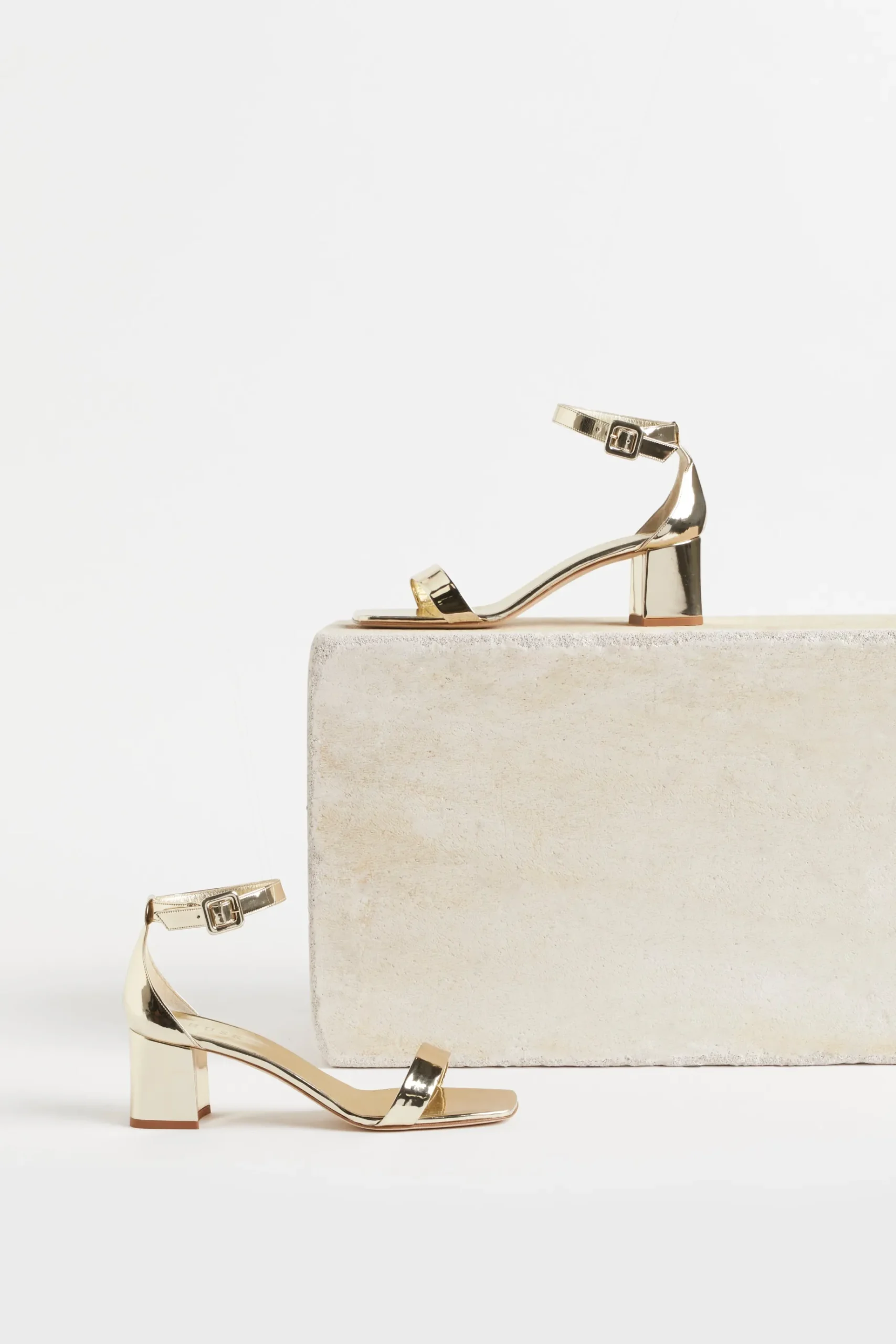 Shoes-HUSK GRACE SANDALS - Mirror Pale Gold MirrorPaleGold