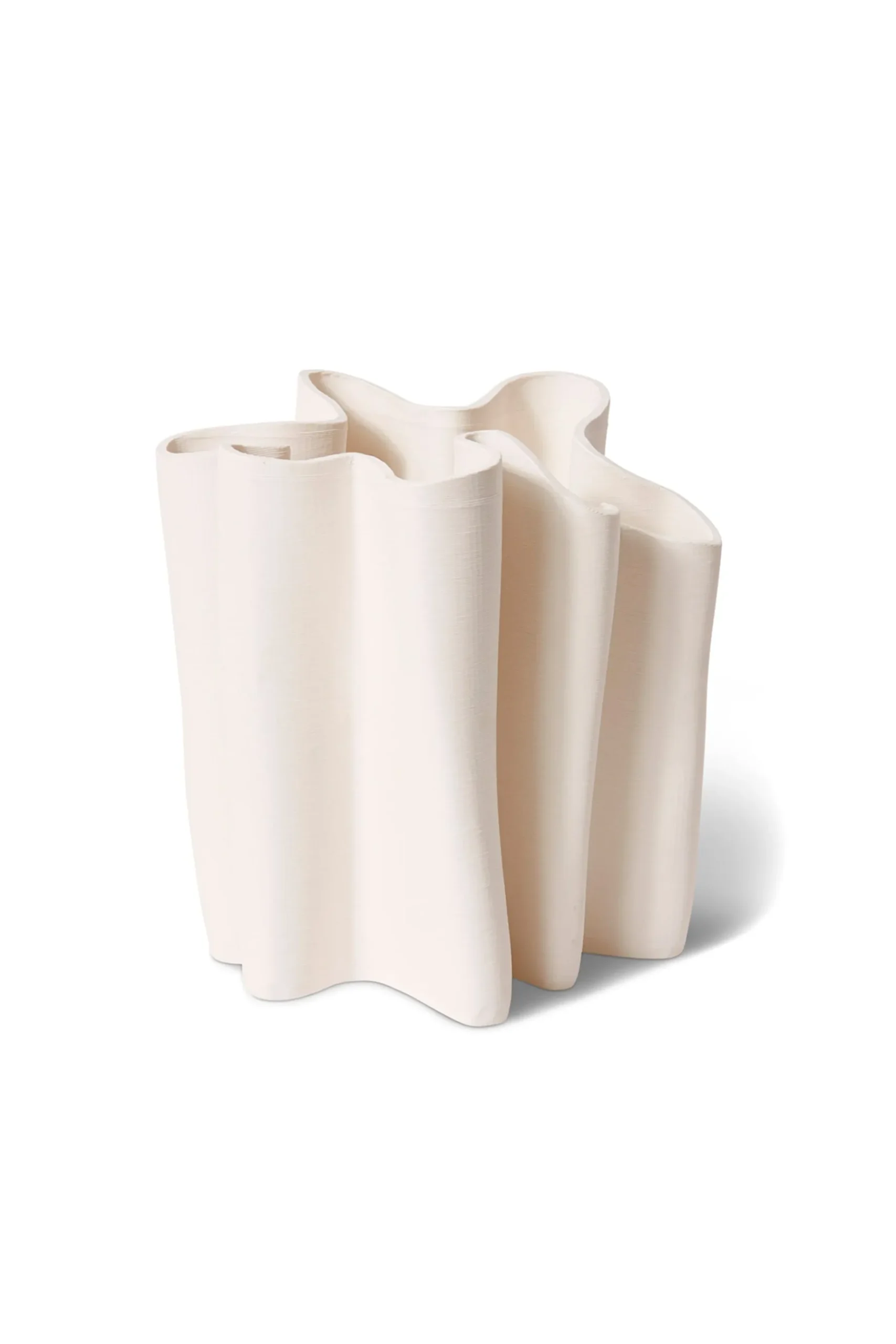 Vases & Planters-HUSK Jaivyn Vessel - Ivory