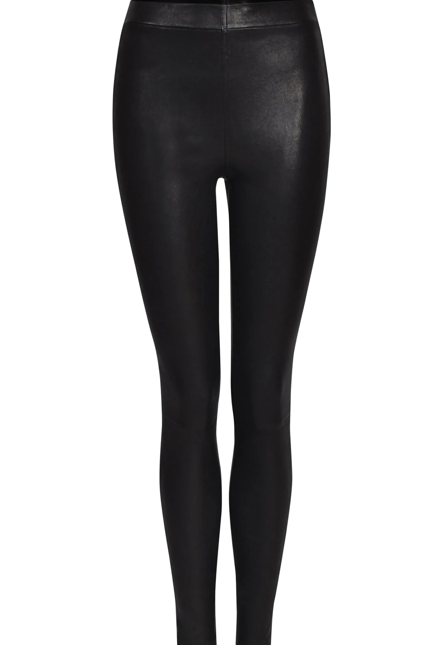 Pants-HUSK LEATHER LEGGING - Black
