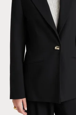 Jackets & Coats-HUSK LOTUS BLAZER - Black