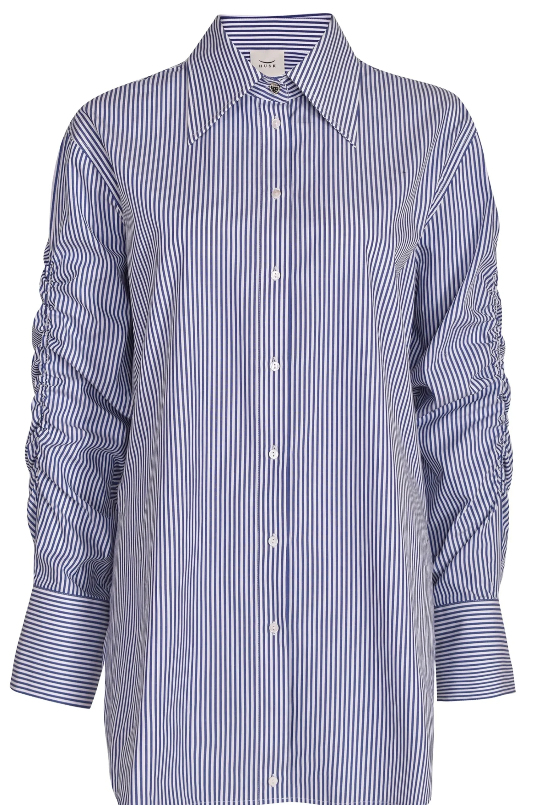 Tops-HUSK LUCA SHIRT - Blue
