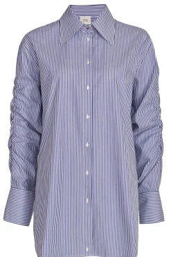 Tops-HUSK LUCA SHIRT - Blue
