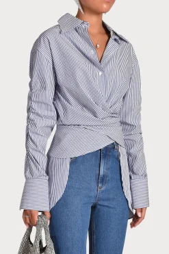 Tops-HUSK LUCA SHIRT - Blue