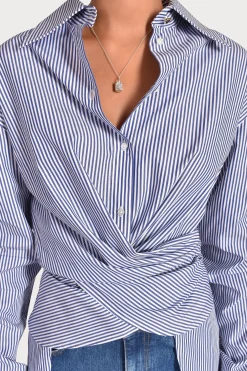 Tops-HUSK LUCA SHIRT - Blue