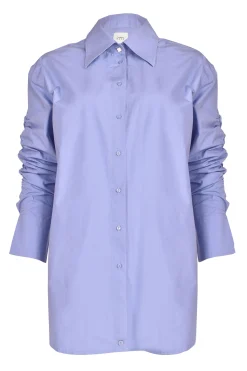 Tops-HUSK Luca shirt - Blue