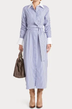 Dresses-HUSK LUCA SHIRT - Blue & White Blue&White