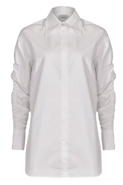 Tops-HUSK Luca shirt - White