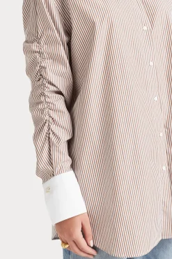 Tops-HUSK LUCY SHIRT - Camel Wht CamelWht