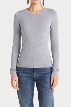 Knitwear-HUSK MERINO CREW - Grey Marle GreyMarle