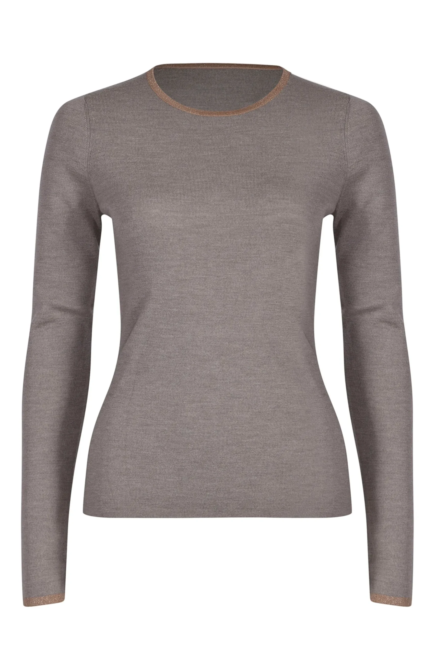 Knitwear-HUSK MERINO CREW - Stone