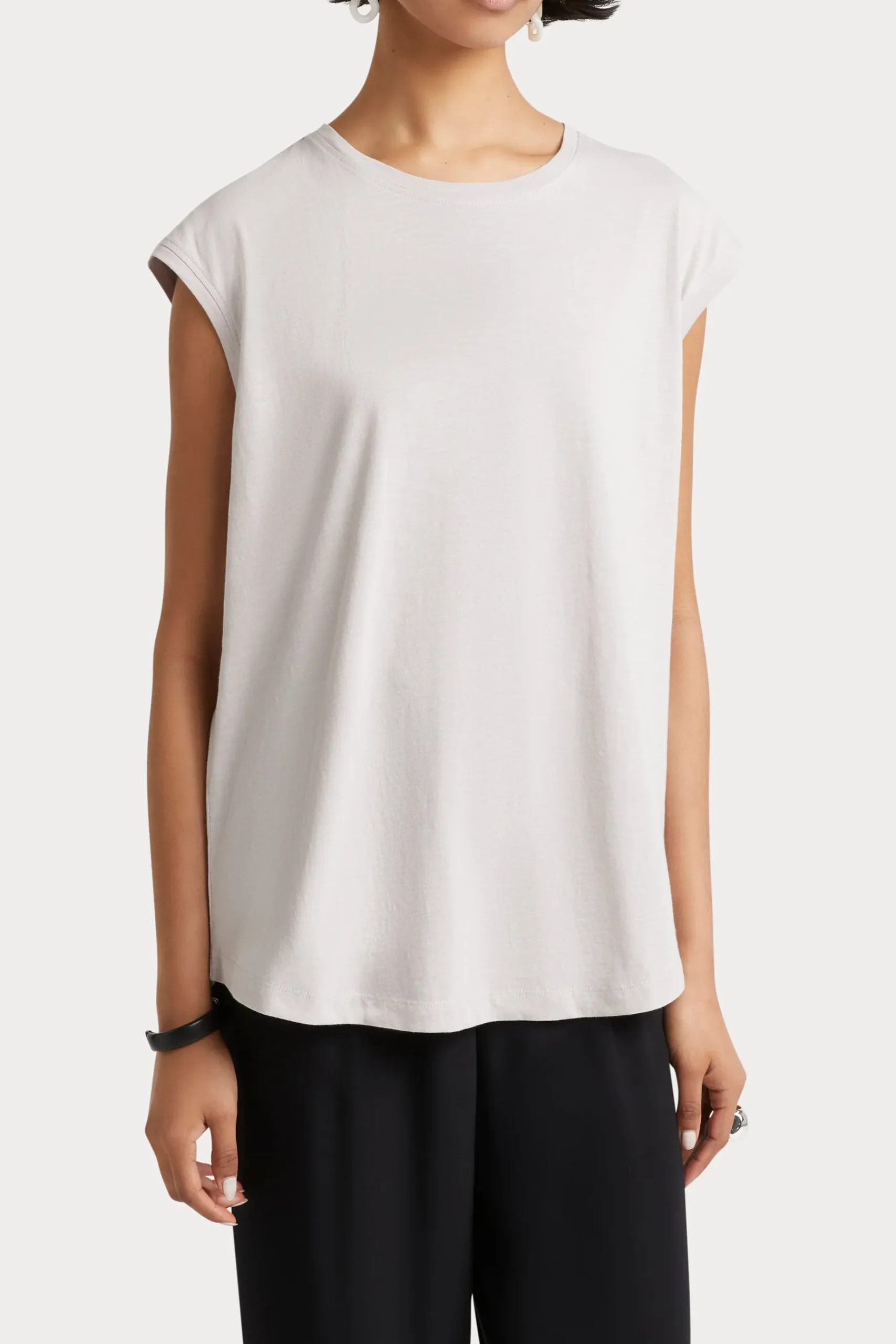 Tees & Tanks-HUSK Muscle tee - White