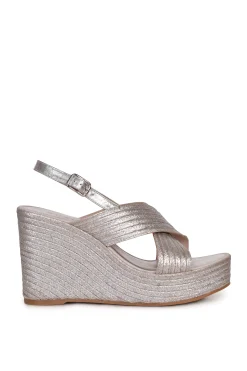 Shoes-HUSK MYA ESPADRILLE - Silver