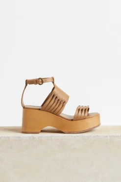 Shoes-HUSK PIA CLOG - Camel