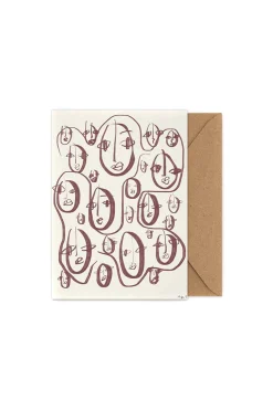 Cards-HUSK Pink Portrait - Multi Coloured MultiColoured