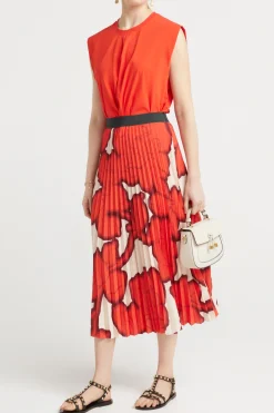 Skirts-HUSK Pleat Skirt Pr - Print