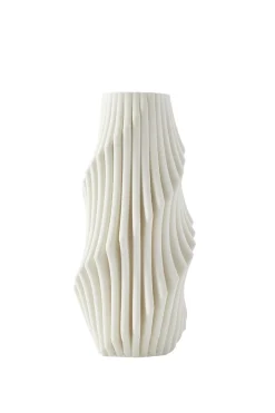 Vases & Planters-HUSK Plume Vase - Ivory