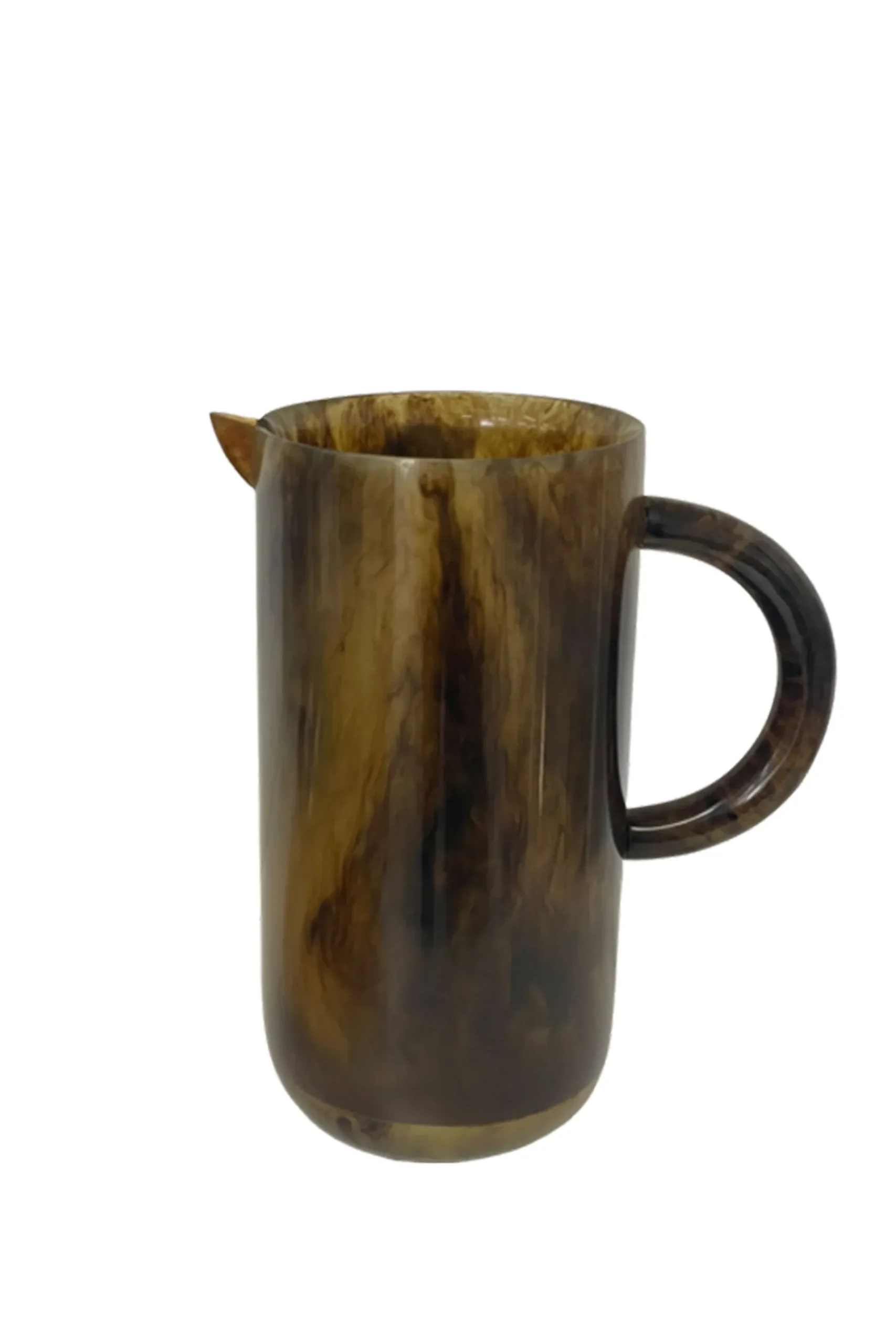 Tableware & Trays-HUSK Resin Jug - Brown Tortoise BrownTortoise