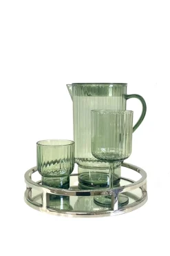 Tableware & Trays-HUSK Ribbed Water - Green