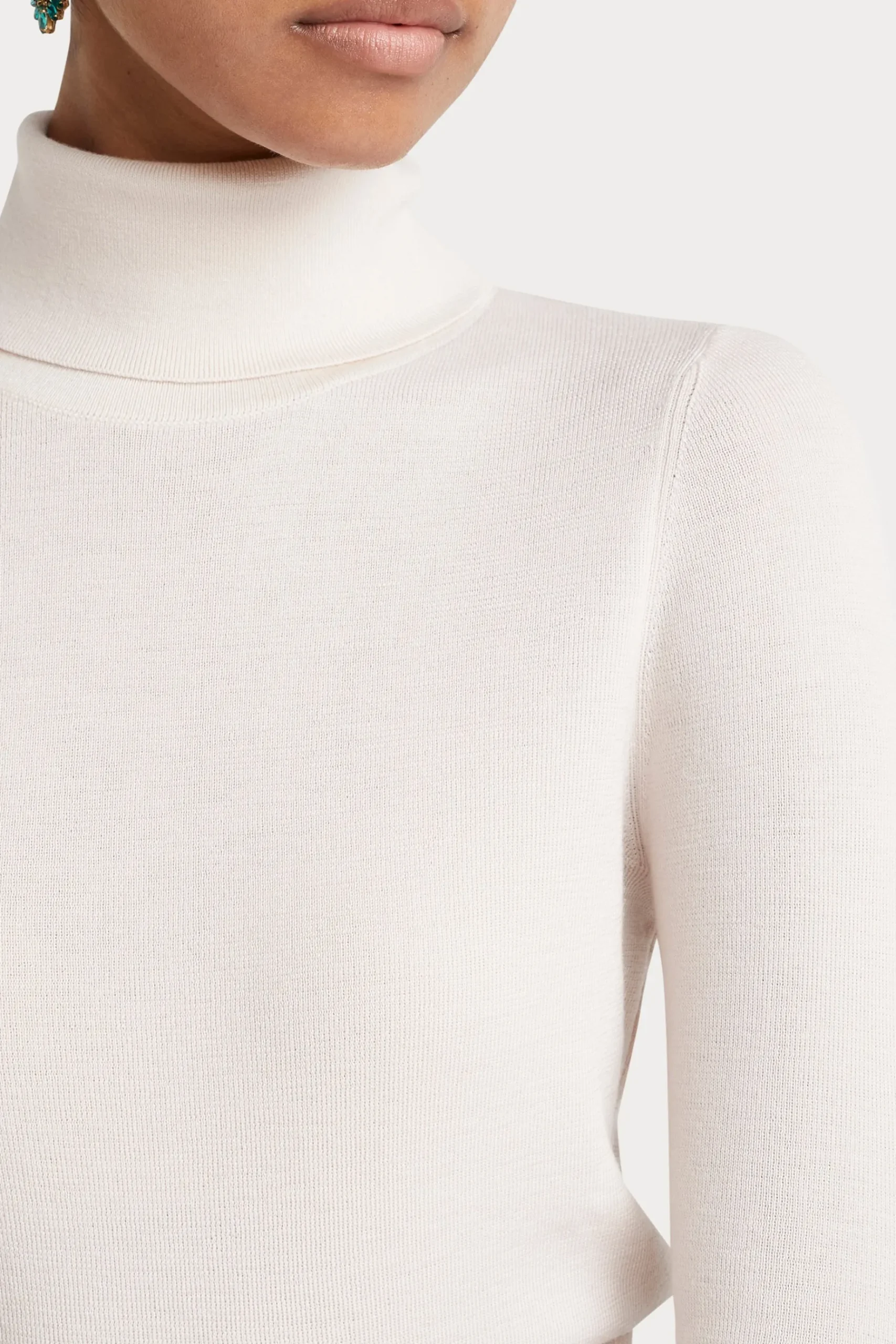 Knitwear-HUSK ROLL NECK - Eggshell