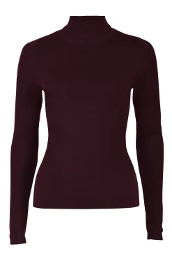 Knitwear-HUSK ROLL NECK - Plum