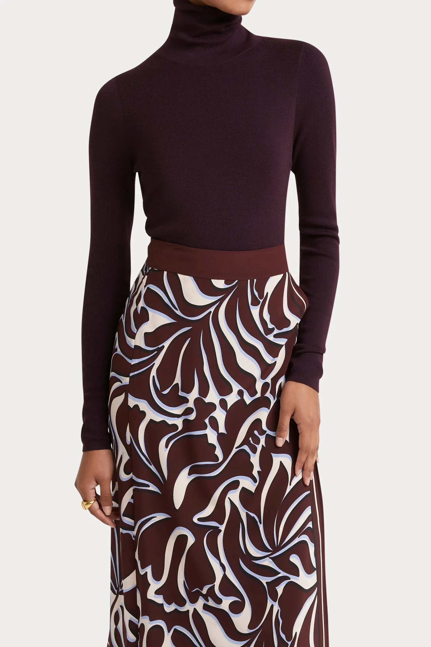 Knitwear-HUSK ROLL NECK - Plum