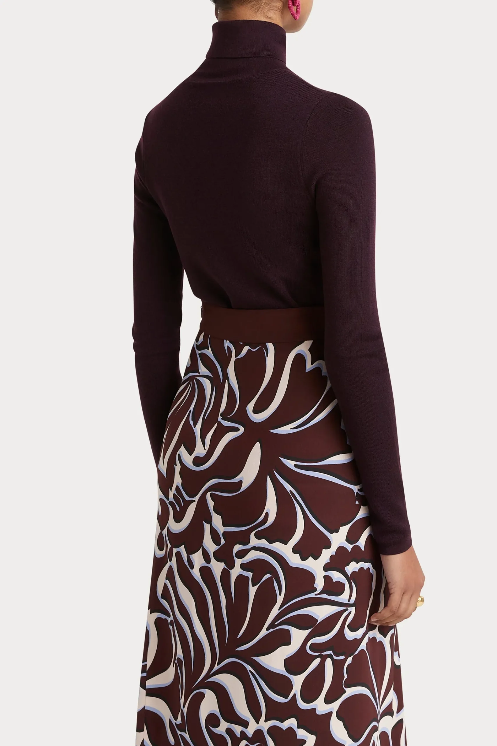 Knitwear-HUSK ROLL NECK - Plum