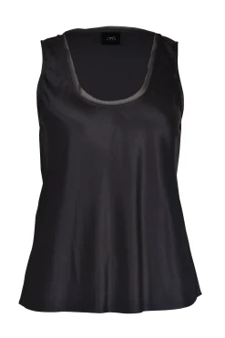 Tops-HUSK Satin cami - Black